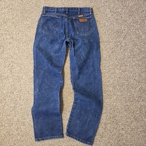 Wrangler FR Jeans Men's 33x33 Blue FR13MWZ Flame Resistant Relaxed Fit Denim